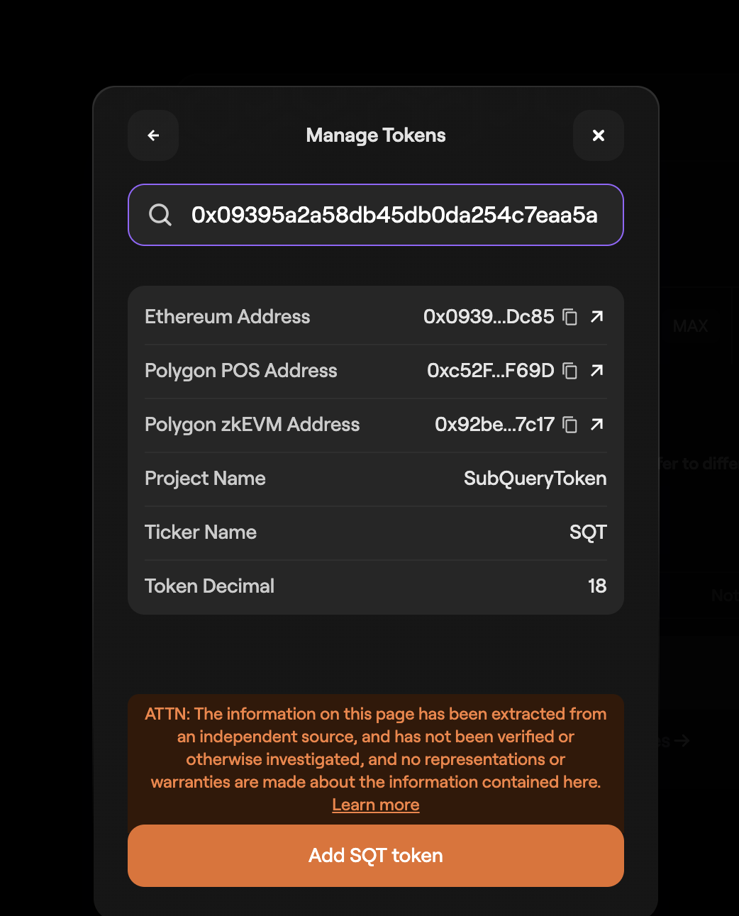 Add custom token to Polygon Bridge