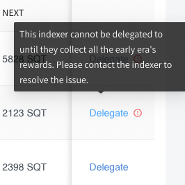 Cannot delegate